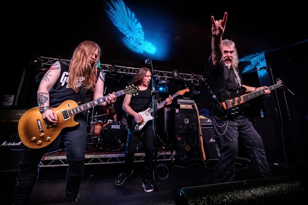 Tytan Tom Barna - Guitar/Vocals, Kev Riddles - Bass, Dave Strange - Guitar (Copyright Andy Pickard)